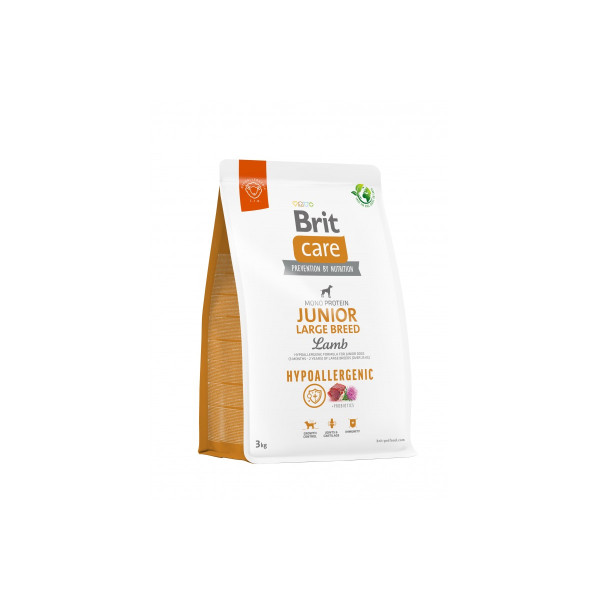 Корм для молодих собак великих порід Brit Care Dog Hypoallergenic Junior Large Breed гіпоалергенний з ягням, 3 кг