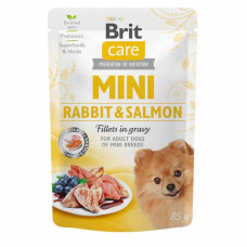 Brit Care Mini Dog pouch 85g філе кролика та лосося в соусі Brit Care Mini Dog pouch 85g філе кролика та лосося в соусі