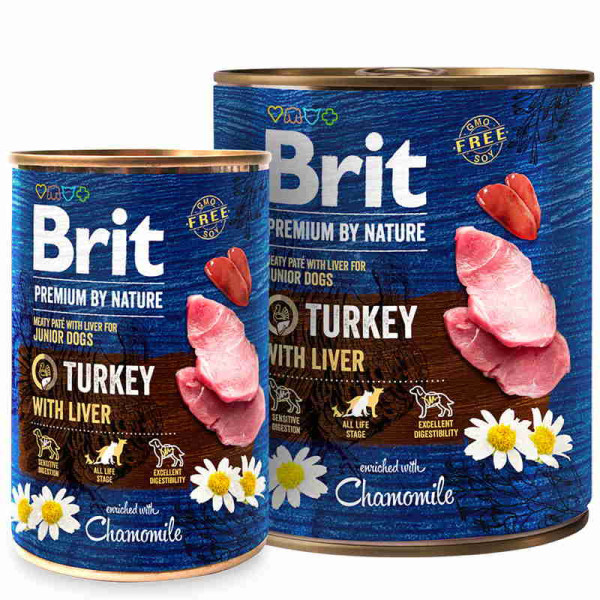 Brit Premium вологий корм для собак з індичкою та індичкою печінкою 0,8 кг