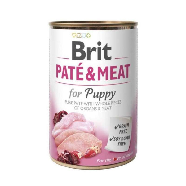 Brit Pate & Meat Puppy 400 g для цуценят з куркою