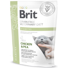 Brit GF Veterinary Diets Cat Diabets. Беззернова дієта при діабеті. Курка та горох, 0.4 кг