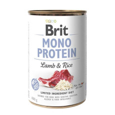 Brit Mono Protein Dog k 400 g для дорослих собак з ягнятком та темним рисом