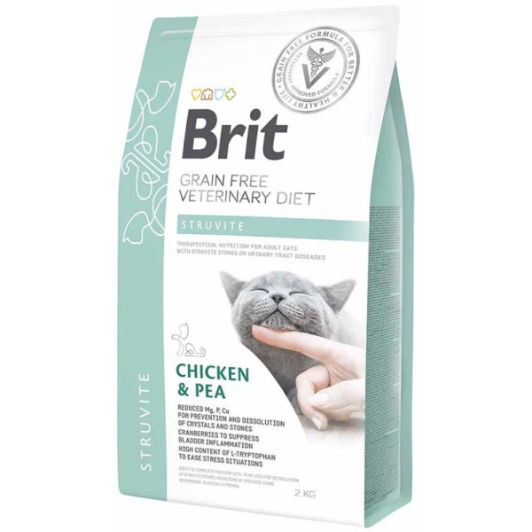 Сухий корм Brit GF Veterinary Diets Cat Struvite, для дорослих котів, 2 кг
