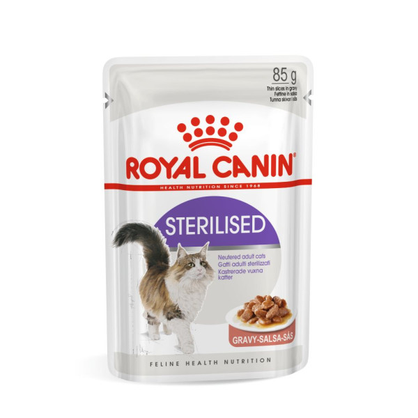 Вологий корм для дорослих стерилізованих котів ROYAL CANIN STERILISED IN GRAVY 0.085 кг