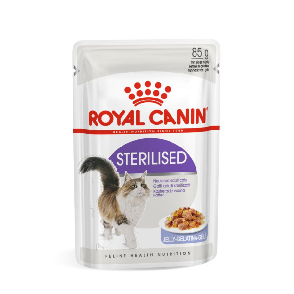 Вологий корм для дорослих стерилізованих котів ROYAL CANIN STERILISED IN JELLY 0.085 кг