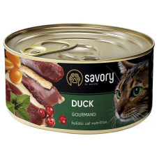 Savory Cat Can Adult для вибагливих котів Качка k 200g Savory Cat Can Adult для вибагливих котів Качка k 200g