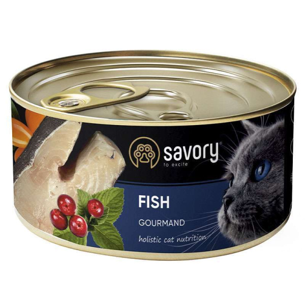 Savory Cat Can Adult для вибагливих котів Риба k 200g