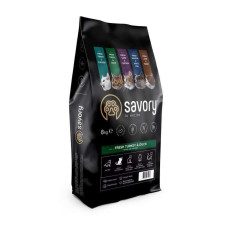 Savory Adult Cat Gourmand Fresh Turkey & Duck Сухий корм для дорослих примхливих кішок 8 кг (індичка з качкою) Savory Adult Cat Gourmand Fresh Turkey & Duck Сухий корм для дорослих примхливих кішок 8 кг (індичка з качкою)