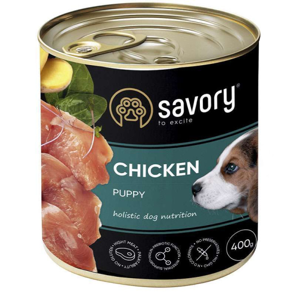 Savory Dog All breeds Puppy курка k 400g