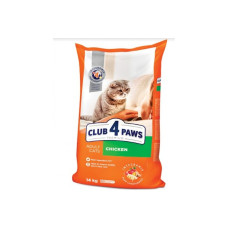 Сухий корм Club 4 Paws (Клуб 4 лапи) ПРЕМІУМ Chicken, для дорослих котів, з куркою, 14 кг