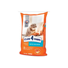 Сухий корм Club 4 Paws (Клуб 4 лапи) ПРЕМІУМ Salmon, для дорослих котів, з лососем, 14 кг