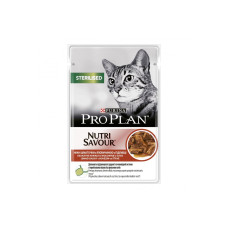 Вологий корм ProPlan Sterilised Nutrisavour, для кастрованих котів, з яловичиною, 85 г Вологий корм ProPlan Sterilised Nutrisavour, для кастрованих котів, з яловичиною, 85 г