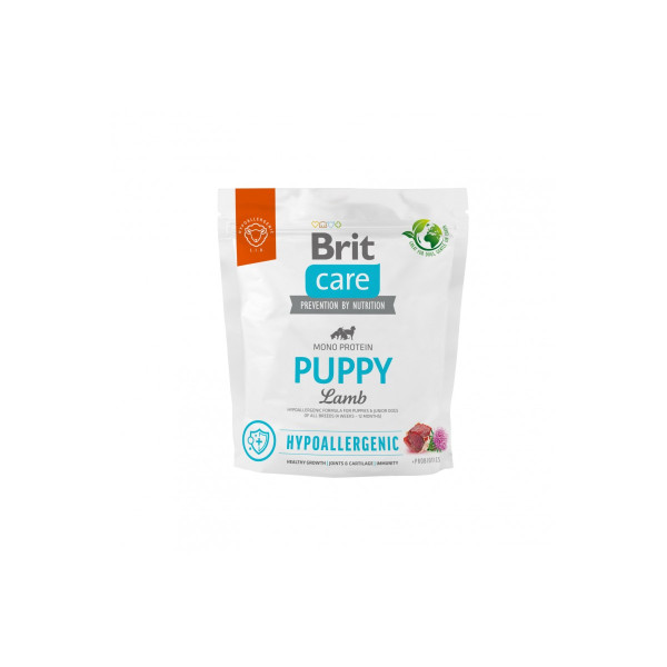 Сухий корм для цуценят всіх порід Brit Care Dog Hypoallergenic Puppy | (ягня) 1 кг