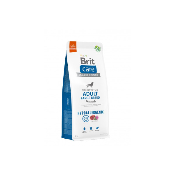 Корм для собак великих порід Brit Care Dog Hypoallergenic Adult Large Breed гіпоалергенний з ягням, 12 кг