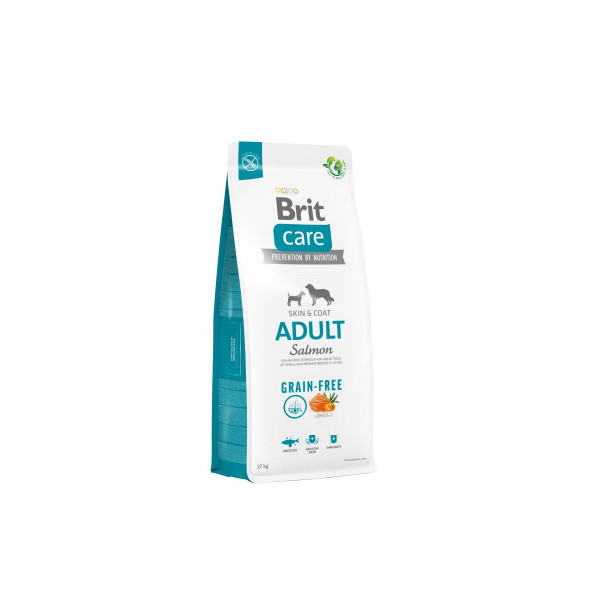 Корм для собак малих і середніх порід Brit Care Dog Grain-free Adult беззерновий з лососем, 12 кг