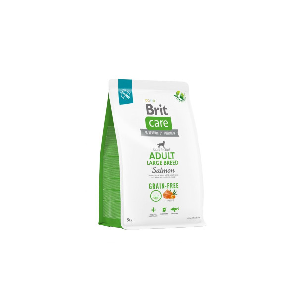 Сухий корм для собак великих порід Brit Care Dog Grain-free Adult Large Breed беззерновий | (лосось) 3 кг