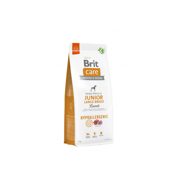 Корм для молодих собак великих порід Brit Care Dog Hypoallergenic Junior Large Breed гіпоалергенний з ягням, 12  кг